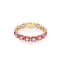 Swarovski Millenia Armband, Rosafarbenes, Vergoldetes Damenarmband mit Pinken Swarovski Kristallen