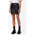 RICANO Lederrock 1265 Skirt Hochwertiges Lammleder schwarz XL