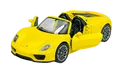 WELLY PORSCHE 918 SPYDER OHNE DACH GELB 1:34 DIE CAST METALL MODEL NEU IM KASTEN