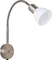 ARTE LAMP Wandleuchte innen – LED-Wandlampe für Küche – mit goldbrauner Metall-Lampenfassung und weiß glas Lampenschirm – Kabel