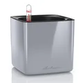 Lechuza Pflanztopf Cube Glossy 14 titanium dust 13516