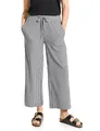 CECIL Damen B377887 Gestreifte 7/8 Hose, universal Blue, XXL/26L