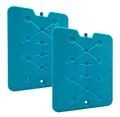 Spetebo XXL Kühlakku 2er Set flach - je 32 x 25 cm / 780 ml - 2 Stück Kühl Element in blau - Kühlpack groß für Kühltasche Kühlbox Camping Picknick