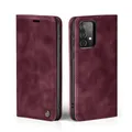 LBH Handyhülle für Samsung Galaxy A53 5G in Weinrot mit Karten- und Geldfach Smartphone Hülle mit Standfunktion Flip Case Schutzhülle Magnetverschluss Vintage