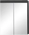 Spiegelschrank "Avena", Badezimmerschrank wahlweise mit LED-Beleuchtung - (B/T/H) 60/17/77 cm, grau matt/grau Hochglanz B/H/T: 60 cm x 77 cm x 17 cm