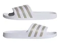adidas Badeschuhe Adilette Aqua 3-Streifen (Cloudfoam Fußbett, vorgeformter EVA-Riemen) weiss/platin - 1 Paar, Größe Euro (US): 40,5 (7)