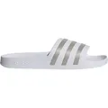 Adidas Unisex Adilette Aqua - 40,5 - Cloud White / Platinum Metallic / Cloud White
