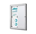 Showdown Displays Hängevitrine für Innen und Außen SCS - 4x DIN A4 - B1 geprüft - Aluminium - Silber (1-St)