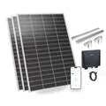 SUNSHARE Ray Lite 600W Balkonkraftwerk mit Halterung – Leichtes, vormontiertes Komplettset mit 800W Mikro-Wechselrichter & Solarpanel – Geeignet für verschiedene Balkone – Plug & Play