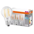 Glühbirne OSRAM LED BASE CLASSIC A Lampe klar 7,5W / 4000K Kaltweiß E27 3er Pack