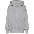 Nike Phoenix Kapuzenjacke Damen in dk grey heather-sail, Größe L