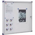 nobo Schaukasten Pacific silber 6x DIN A4 78,4 x 2,2 x 81,5 cm, 1 St.