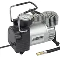 Brüder Mannesmann Mini-Alu-Kompressor 12 Volt - leistungsstarker Kompressor, 140 PSI / 10 bar - 35 l/min Förderleistung für PKW-Reifen uvm. - inkl. 4 Adapter, Manometer & Tasche | M01790