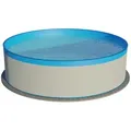 Planet Pool Rundpool Stahlwandpool rund Größe wählbar, 90 cm tief, Stah (Einzelbecken, 1-tlg), verzinkte Stahlwand weiß 450 cm x 450 cm x 90 cm