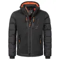 Geographical Norway Winterjacke Herren Winterjacke Outdoorjacke mit Kapuze schwarz XL