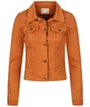 Rock Creek Damen Jeans Jacke Übergangs Jacke Denim Blouson Stretch Kurz Classic Jeansjacken Urban Stonewash D-401 Orange XS