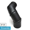 Rauchrohrbogen / Ofenrohr 120mm - Multibogen schwarz DN120 Kaminrohr Ofen Rohr