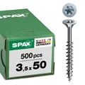 Universalschraube SPAX 3,5 x 50 mm, 500 Stück, Senkkopf, Teilgewinde, WIROX