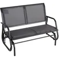 Outsunny Schaukelstuhl,, Grau, Metall, 70x85x120 cm,