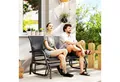 Outsunny Gartenbank mit Schaukelmechanismus, bis 200 kg belastbar (Gartenschaukel, 1-St., 2-Sitzer Schaukelstuhl), für Garten, Terrasse, Veranda 120 x 70 x 85 cm Grau