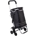Xcase Klappbarer Treppensteiger-Einkaufstrolley mit Kühlfach, 46 l, 25 kg