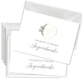 Briefzauber 12x Einladungskarten Jugendweihe mit 12x Umschlägen | Set aus Din A6 Jugendweiheeinladungskarten mit Einfüllhilfe | Verfügbar für verschiedene Anlässe | Motiv: Jugendweihe - Minimal