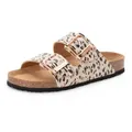 Tamaris Pantolette Schlupfschuh, Flats mit verstellbaren Schnallen beige 38 EU
