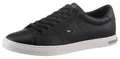 Tommy Hilfiger ESSENTIAL LEATHER DETAIL VUL Sneaker, Freizeitschuh, Halbschuh, Schnürschuh mit gepolstertem Schaftrand