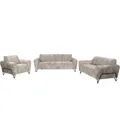 BEAUTYSOFA Polstergarnitur VOLARE - 2-Sitzer & 3-Sitzer Couch & Sessel - Moderner Sofagarnitur - Creme (Vega 02)