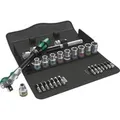 8100 SC 6 Zyklop Speed-Knarrensatz, 28-teilig, Werkzeug-Set schwarz/grün, 1/2", Speed-Knarre mit schwenkbarem Kopf