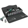 ELC Bit- und Steckschlüsselset Wera 8100 SC 6 Zyklop Speed-Knarrensatz, 1/2"-Antrieb, metrisch