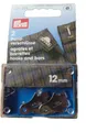2 Paar Hosenhaken und Rockhaken Silber 12 mm mit Stegen zum Annähen Prym 265225