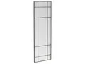Wandspiegel, Schwarz, Metall, Glas, rechteckig, 90x180x3 cm, senkrecht montierbar, Spiegel, Wandspiegel