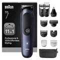 Braun Series 7 Multifunktions Körperpflege Set, 11 in 1, ProBlade und AutoSense, 120 min, SkinGuard und Bart Schattierung, AquaGrip für Unterwasser, AIO7540, blau