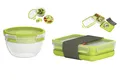 Emsa Salatbox Clip & Go 1L grün rund, mit Einsatz, auslaufsicher