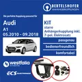Für AUDI A1 Typ 8X1 05.2010-09.2018 AHK starr +7pol spezifisch E-Satz TOP + EBA