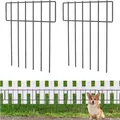 Garten Tierzaun 10 Stück, Metall, Rostfrei, Hund & Kaninchen, 3,3 m