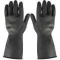 Chemikalien Schutzhandschuhe Thor Black Heavy Duty M Gr. 8, geeignet für Lebensmittel, mit Rollrand, puderfrei