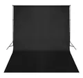 vidaXL Fotohintergrund Fotohintergrund-System 500 x 300 cm Schwarz