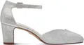 Tamaris Damen Pumps Fesselriemen Blockabsatz 1-24432-41, Größe:36 EU, Farbe:Silber