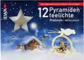 Pyramiden-Teelichte Premium 12er Set große Flamme