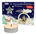 Ebersbacher Kerzenfabrik Teelicht Pyramidenteelichter Premium (12 Stück) (1-tlg)