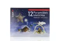 EWA Teelicht Ebersbacher Kerzenfabrik EWA ehem. JEKA 12 Pyramidenteelichte Premium (Teelichte im Großpack, 12-tlg., in stabiler Metallhülle), Dekorativ mit hoher Wärmeabgabe