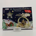Pyramiden-Teelichte Premium 12er Set große Flamme - deutsche Qualität