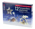 EWA Pyramiden-Teelichte Premium für Holz Pyramiden 12 Stk