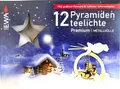 12er Doppel-Pack = 24Stück Pyramiden Teelichter Premium, Metallhülle, 12-3813/P