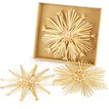4X Strohsterne XXL Ø 20 cm Christbaumschmuck groß zu Weihnachten I optimale Weihnachtsbaumanhänger schöner Baumschmuck für Ihren Weihnachtsbaum aus Stroh