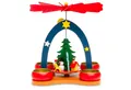 SIKORA Weihnachtspyramide P26 buntes Kinderzimmer für Teelichte H:19cm