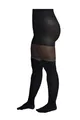 Camano Damen Strumpfhose 40 DEN große Größen curvy overknee Komfort Baumwollzwickel extra breiter Bund bequem und reißfest mit elegantem Glitzer Design overknee 1er Pack 44/46 black