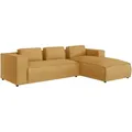 S-Style Möbel Ecksofa, Honig, Textil, Echtholz,Buche, Birke, 5-Sitzer, Füllung: Polyetherschaumkern, Eckteil, L-Form, Ottomane rechts,L-Form, 262x176 cm, Blauer Engel, FSC Mix, Oeko-Tex®, Hergestellt in Europa, Wohnzimmer, Sofas & Couches, Wohnlandschaften, Ecksofas